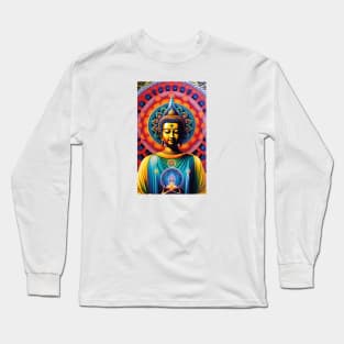 Buddha holding the seed of life mandala Long Sleeve T-Shirt